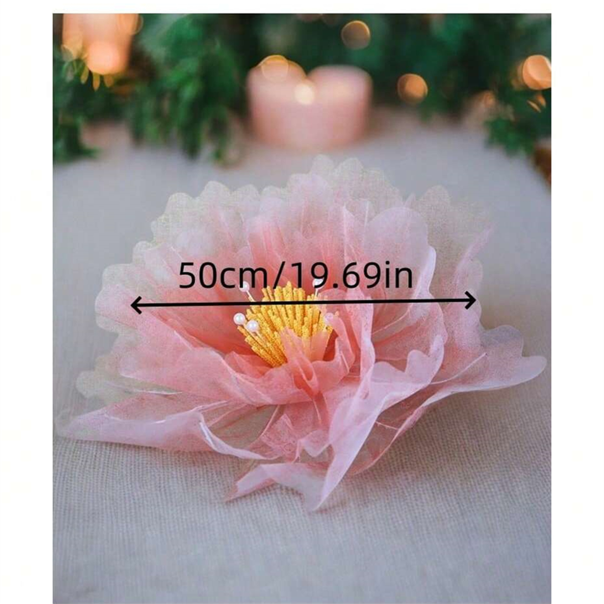Size reference for 50cm Artificial Peony Flower Stem