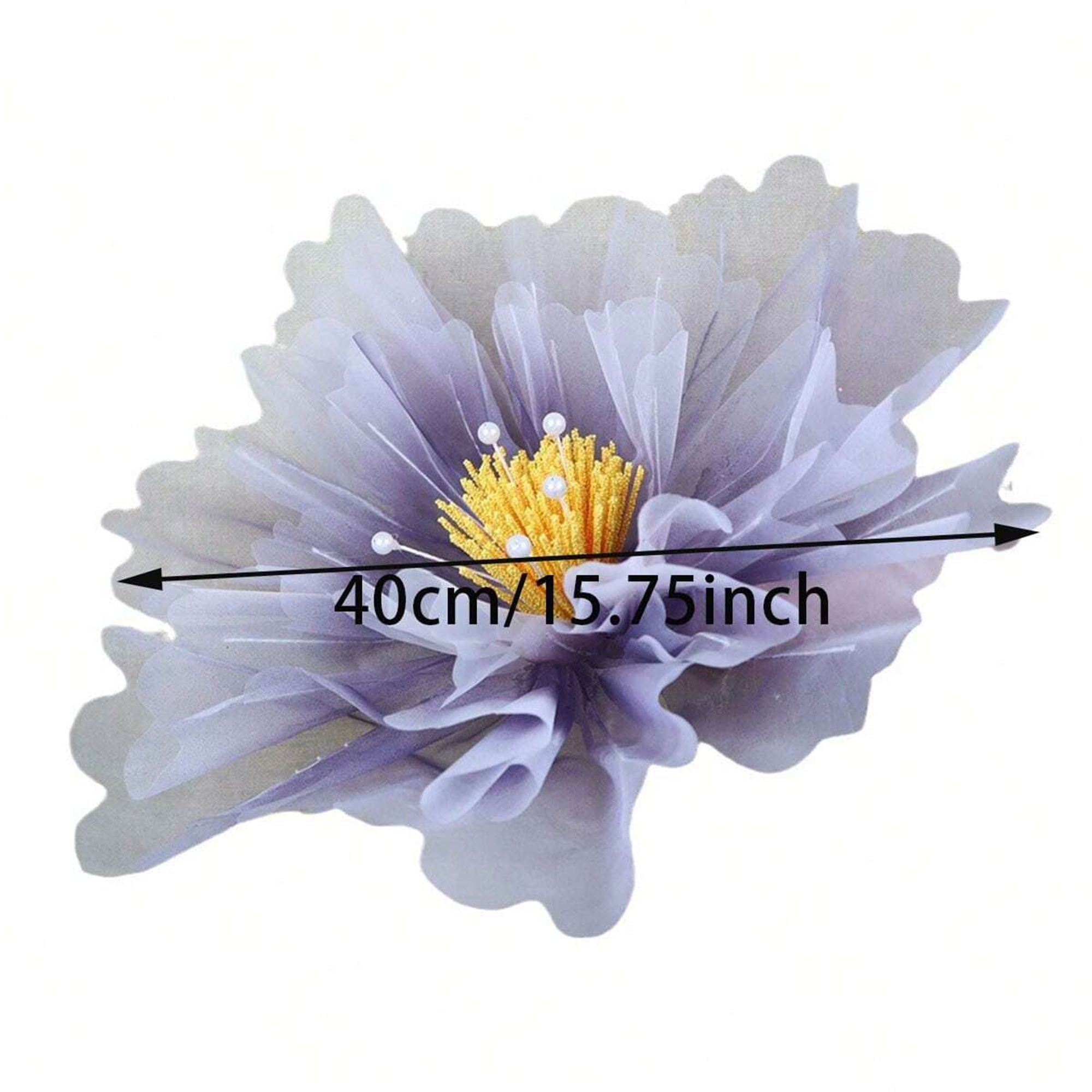 Size reference for 40cm Artificial Large Peony Flower Head