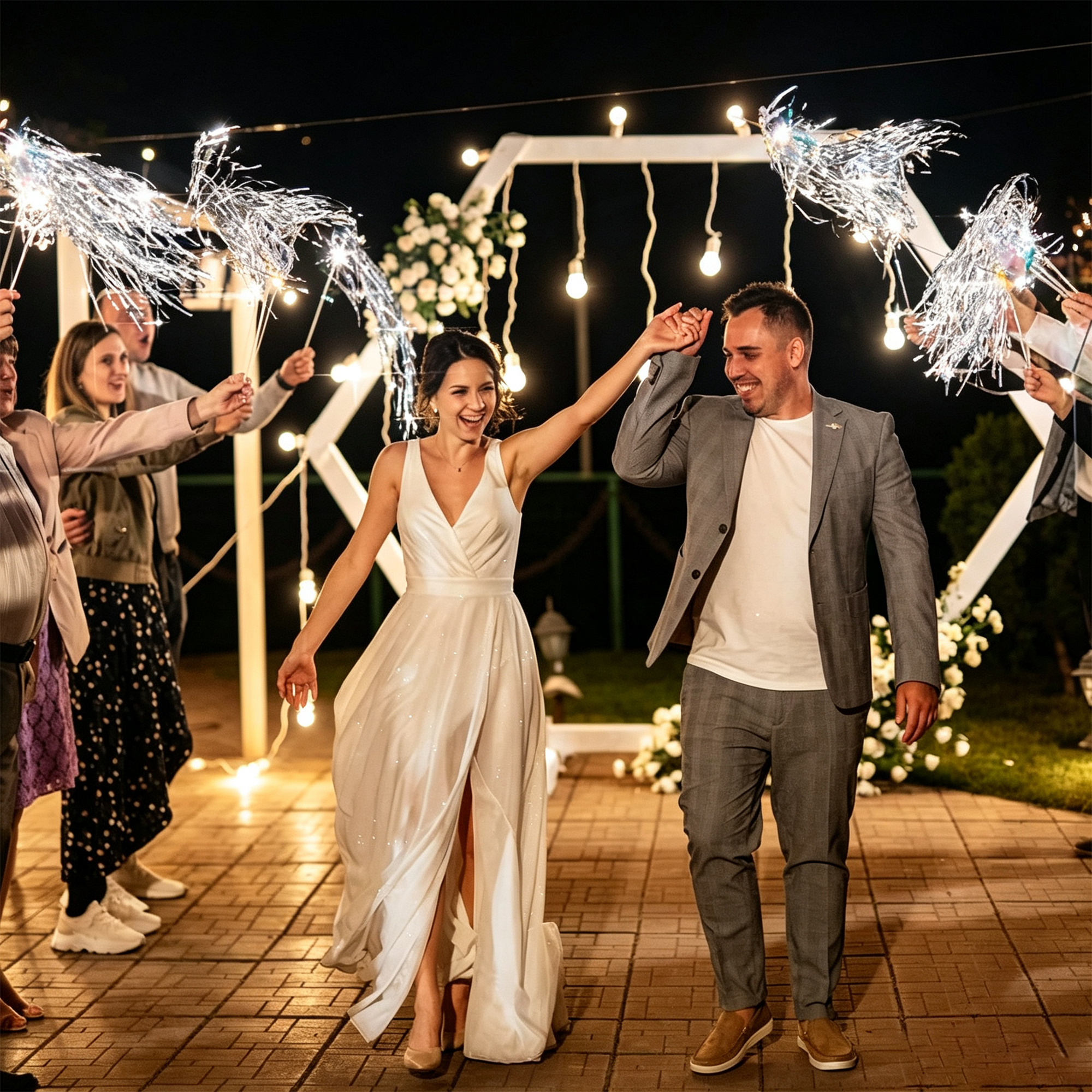 Glitter Wedding Ribbon Wands styled for a home or retail display