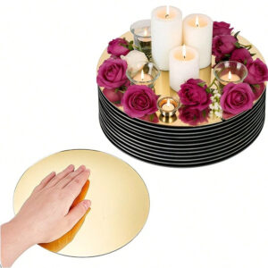 Gold Round Acrylic Mirror Set for wholesale seasonal & holiday