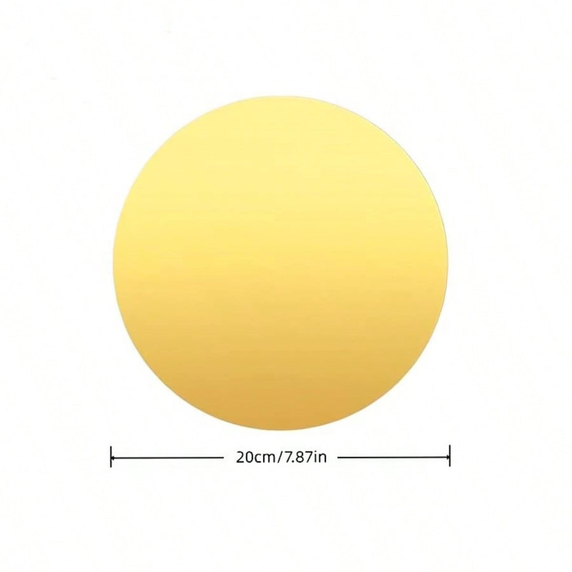 Size reference for Gold Round Acrylic Mirror Set