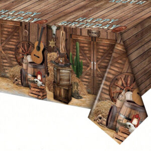 Western Cowboy Party Tablecloth for wholesale seasonal & holiday