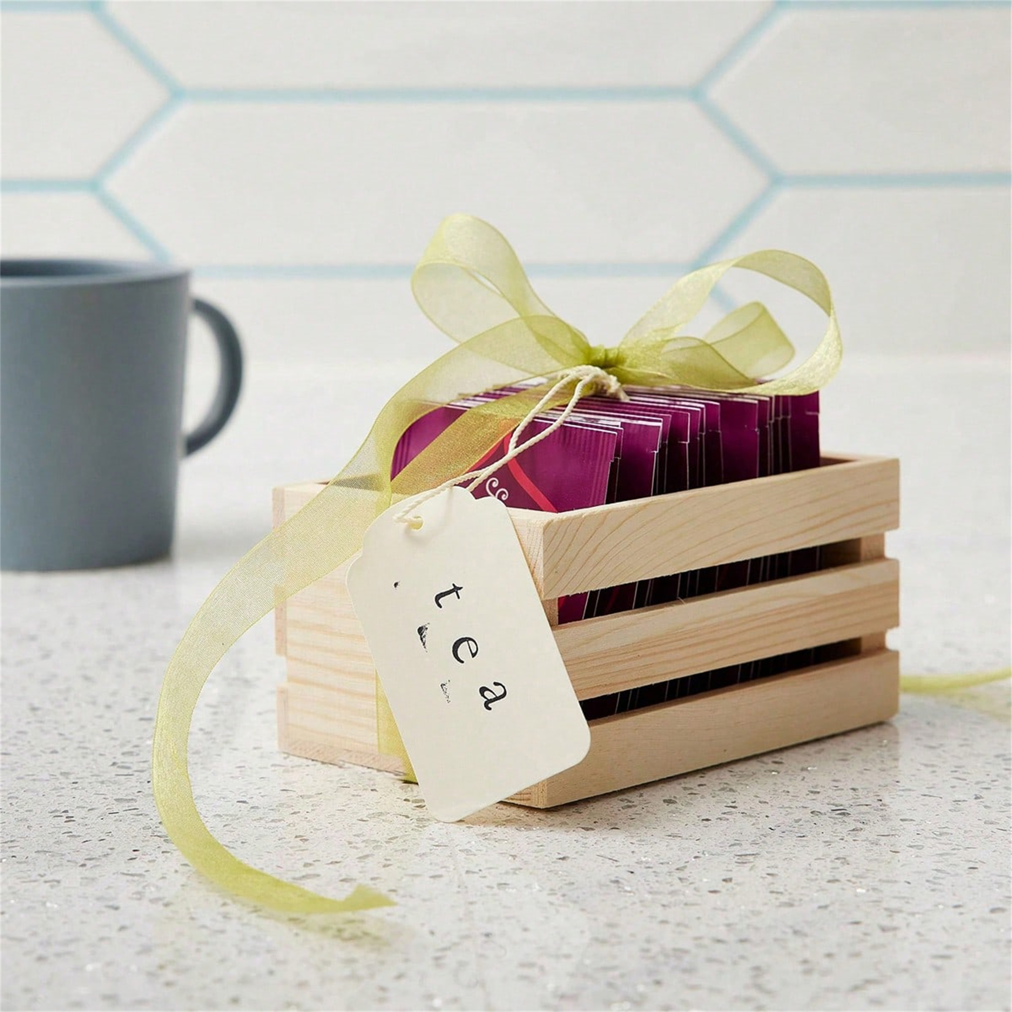 Mini Rustic Wooden Crates styled for a home or retail display