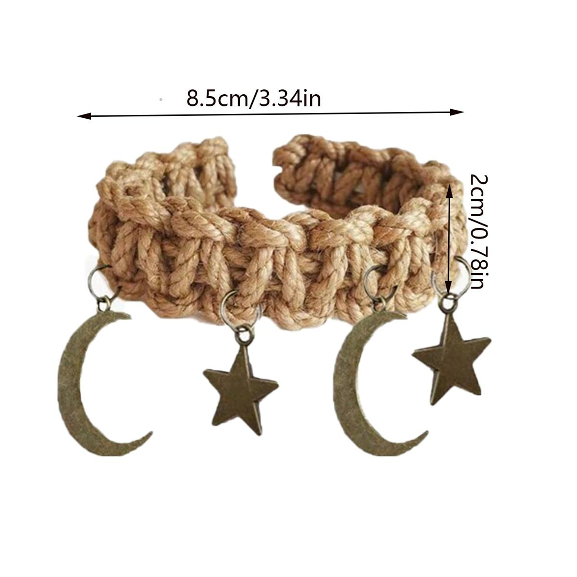 Size reference for Star & Moon Curtain Tiebacks