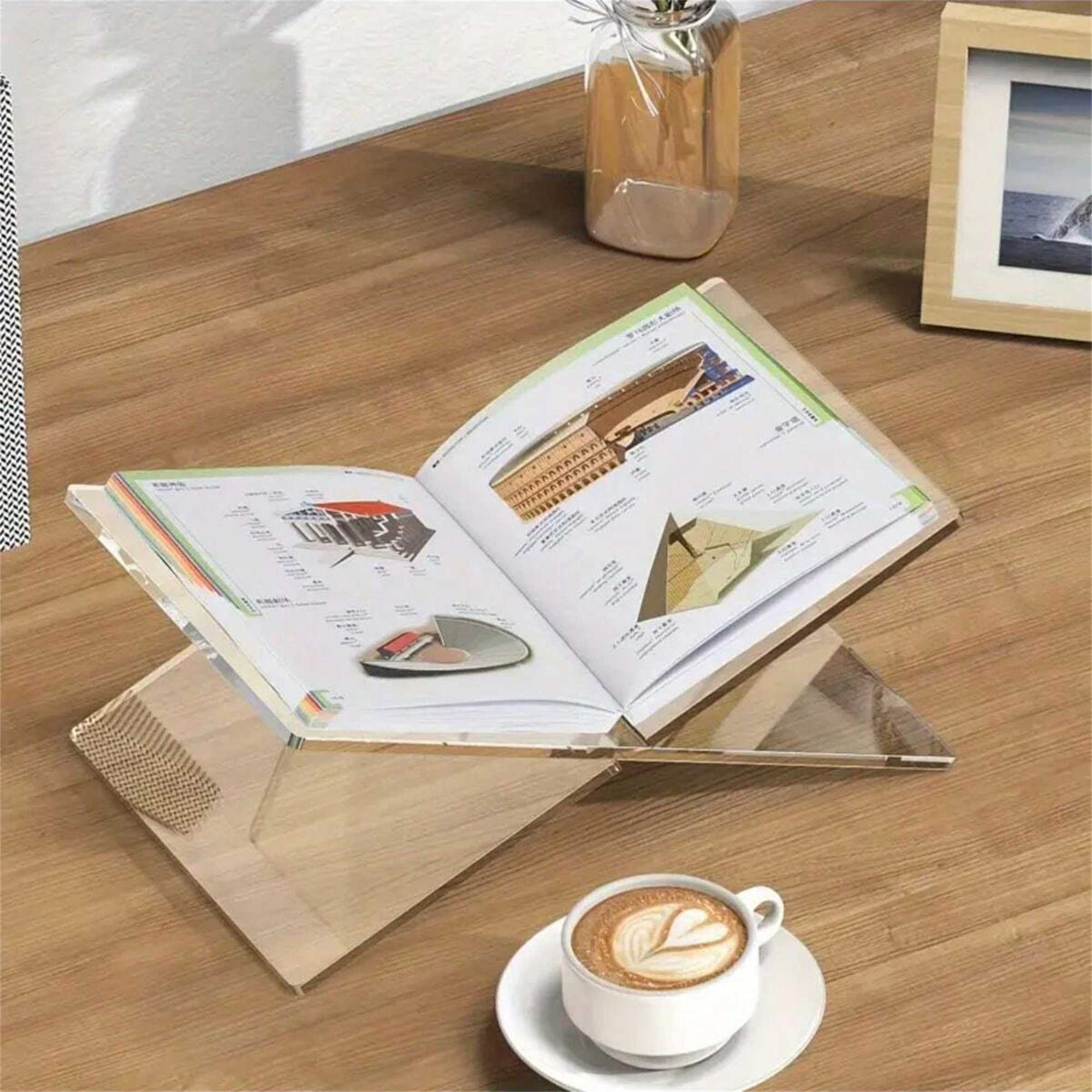 Clear Acrylic Book Holder for wholesale tabletop decor