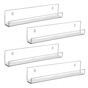 Clear acrylic wall-mount vinyl record and album display holder