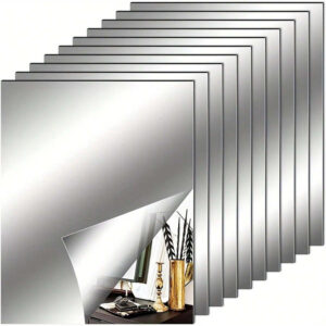 Silver and gold self-adhesive acrylic mirror wall stickers