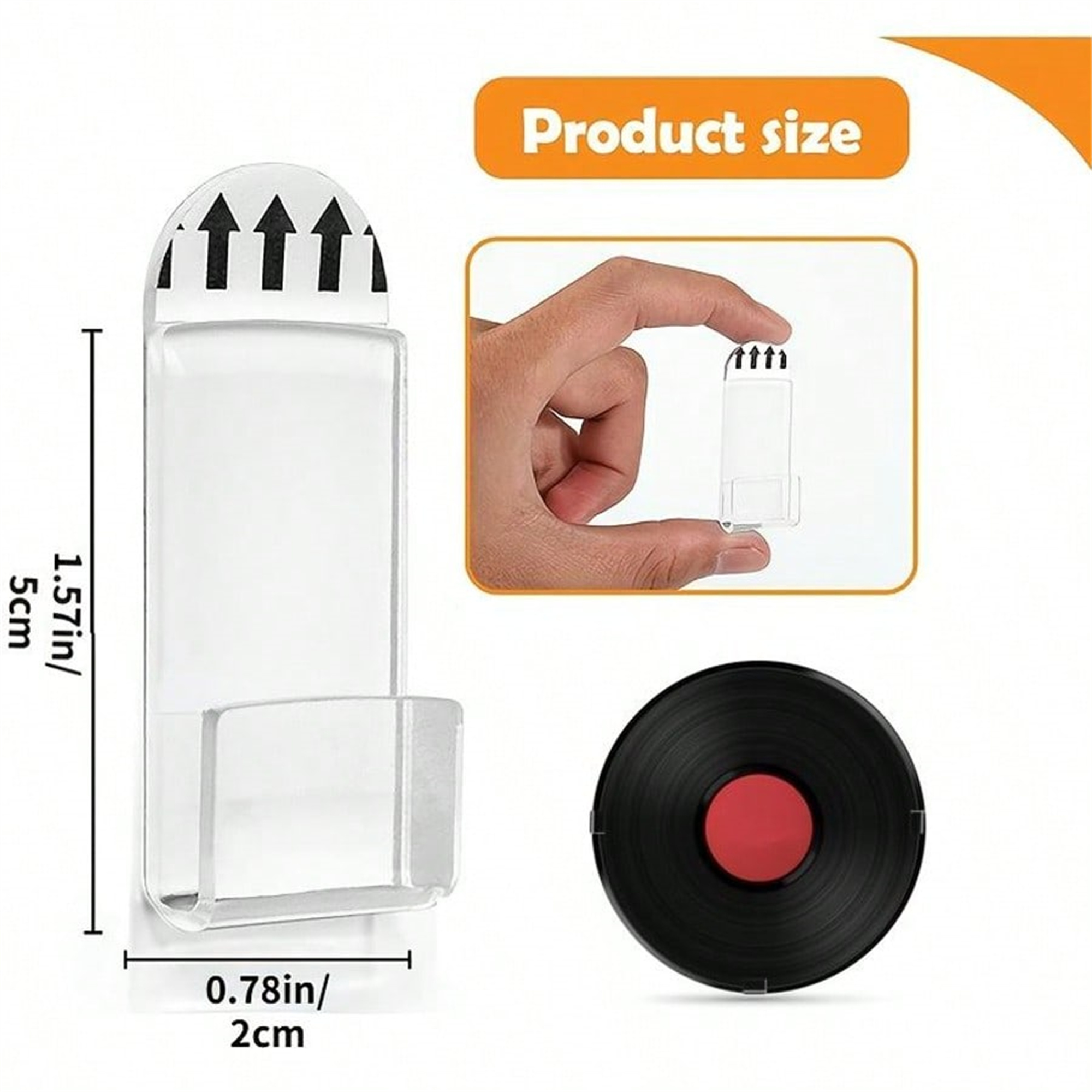 Clear Acrylic Vinyl Record and CD Display Hooks - Image 4